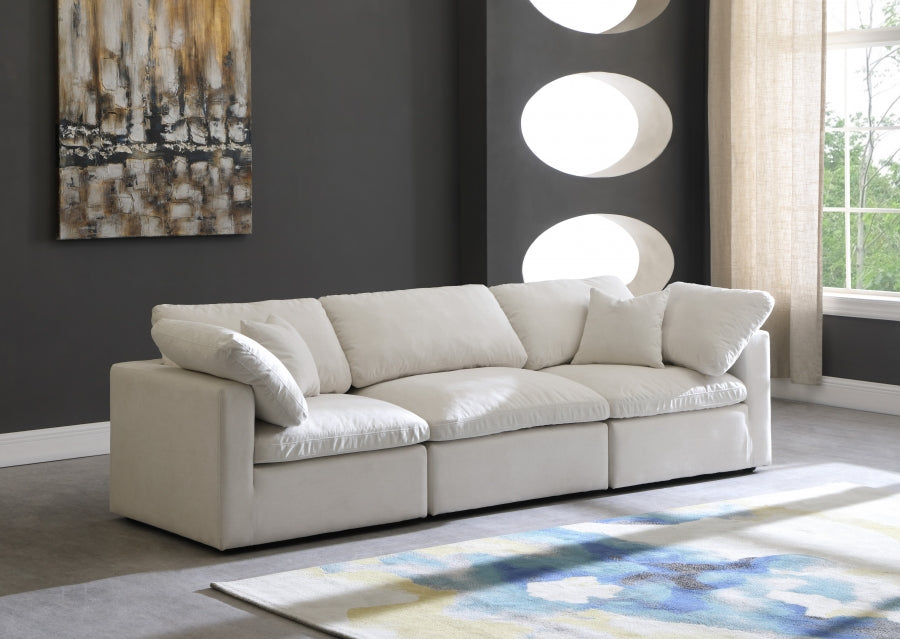Canapé 105" rembourré en duvet modulaire standard en velours moelleux confortable comme un nuage