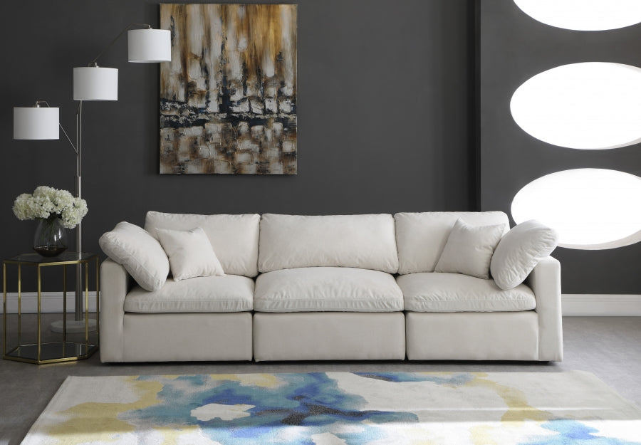 Canapé 105" rembourré en duvet modulaire standard en velours moelleux confortable comme un nuage