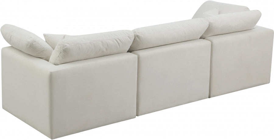 Canapé 105" rembourré en duvet modulaire standard en velours moelleux confortable comme un nuage
