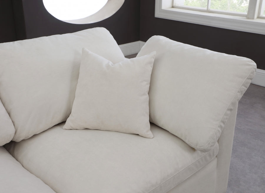 Canapé 105" rembourré en duvet modulaire standard en velours moelleux confortable comme un nuage