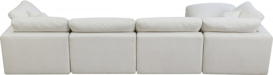Sectionnel réversible rembourré en duvet modulaire standard en velours pelucheux confortable comme un nuage
