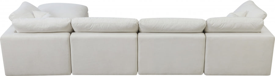 Sectionnel réversible rembourré en duvet modulaire standard en velours pelucheux confortable comme un nuage