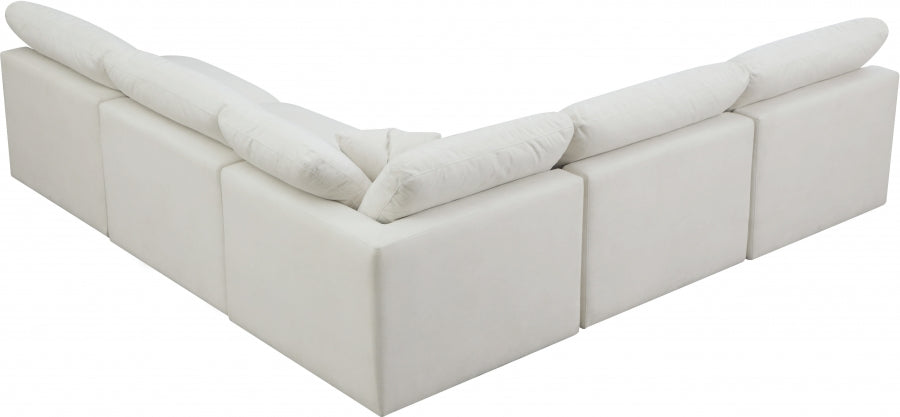 Sectionnel réversible rembourré en duvet modulaire standard en velours pelucheux confortable comme un nuage