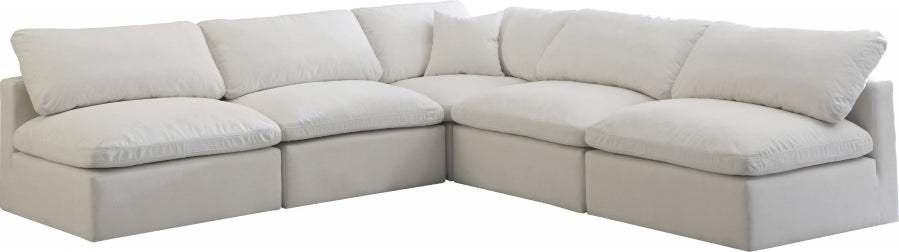 Sectionnel réversible rembourré en duvet modulaire standard en velours pelucheux confortable comme un nuage