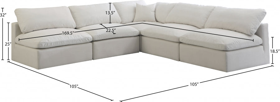 Sectionnel réversible rembourré en duvet modulaire standard en velours pelucheux confortable comme un nuage