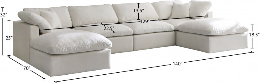 Sectionnel réversible rembourré en duvet modulaire standard en velours pelucheux confortable comme un nuage