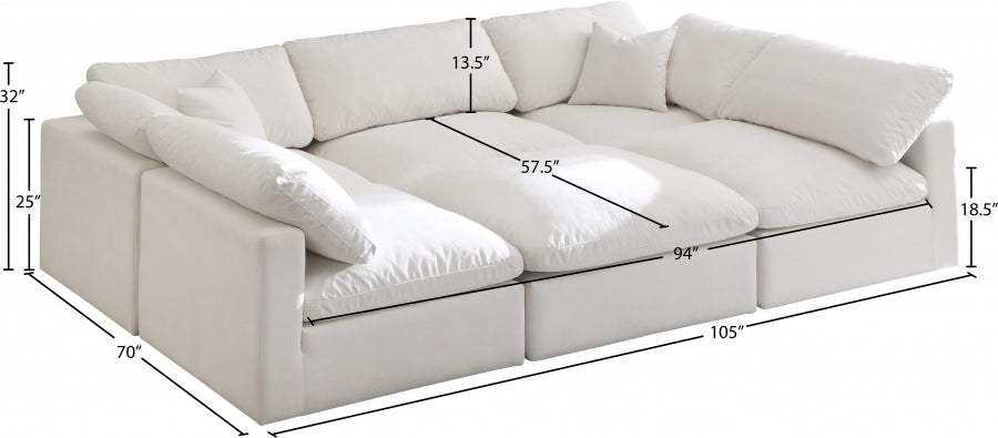 Sectionnel réversible rembourré en duvet modulaire standard en velours pelucheux confortable comme un nuage
