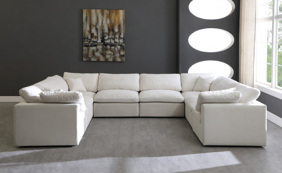 Sectionnel réversible rembourré en duvet modulaire standard en velours pelucheux confortable comme un nuage