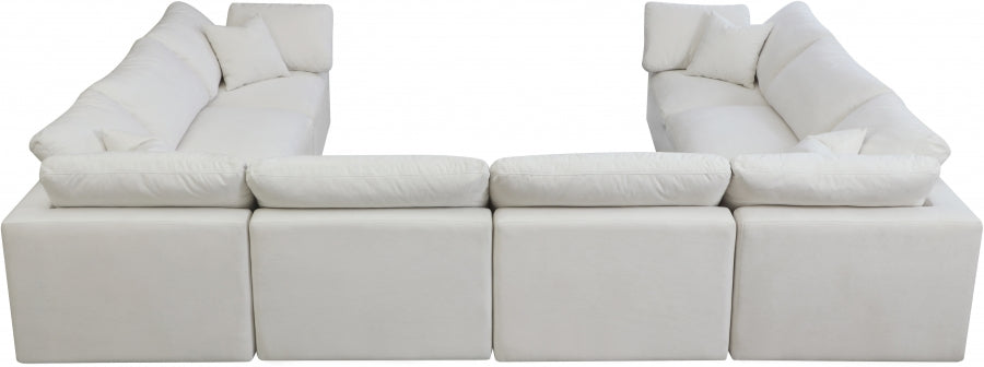 Sectionnel réversible rembourré en duvet modulaire standard en velours pelucheux confortable comme un nuage
