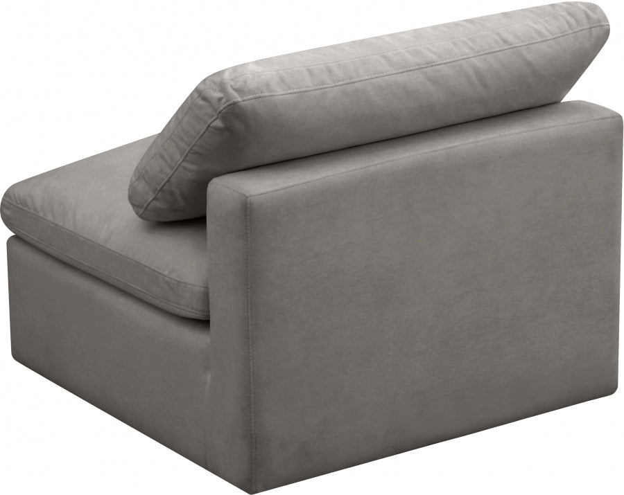 Chaise sans oreillers rembourrée en duvet modulaire standard en velours moelleux confortable comme un nuage