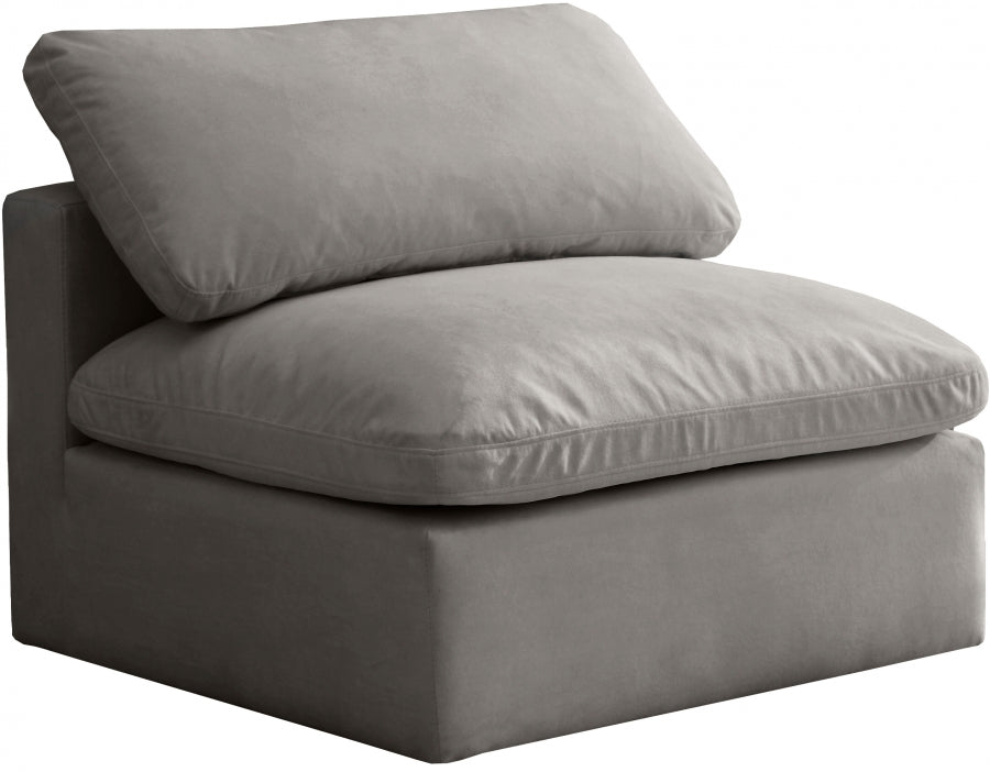 Chaise sans oreillers rembourrée en duvet modulaire standard en velours moelleux confortable comme un nuage