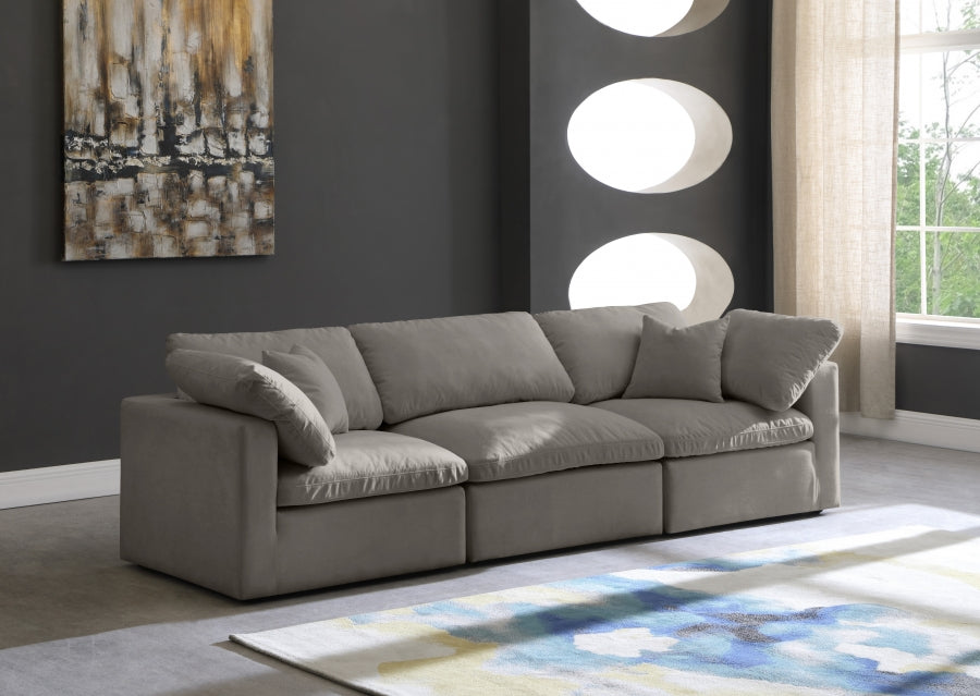 Canapé 105" rembourré en duvet modulaire standard en velours moelleux confortable comme un nuage