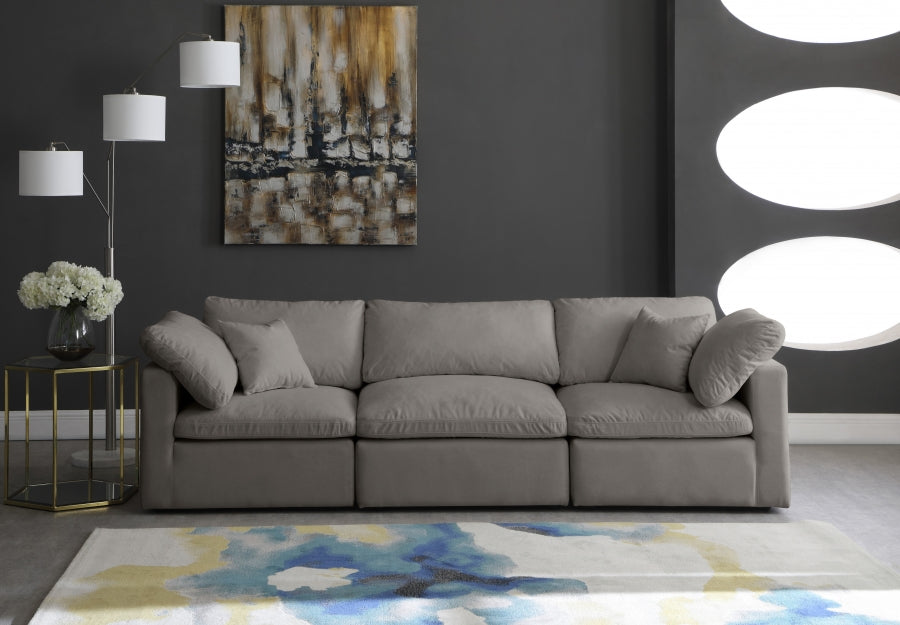 Canapé 105" rembourré en duvet modulaire standard en velours moelleux confortable comme un nuage