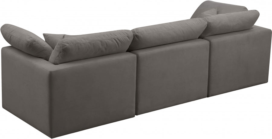 Canapé 105" rembourré en duvet modulaire standard en velours moelleux confortable comme un nuage