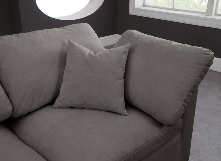 Canapé 105" rembourré en duvet modulaire standard en velours moelleux confortable comme un nuage