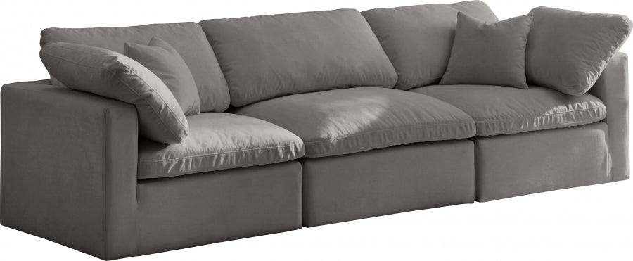 Canapé 105" rembourré en duvet modulaire standard en velours moelleux confortable comme un nuage