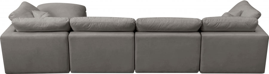 Sectionnel réversible rembourré en duvet modulaire standard en velours pelucheux confortable comme un nuage