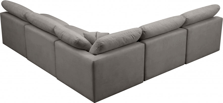 Sectionnel réversible rembourré en duvet modulaire standard en velours pelucheux confortable comme un nuage