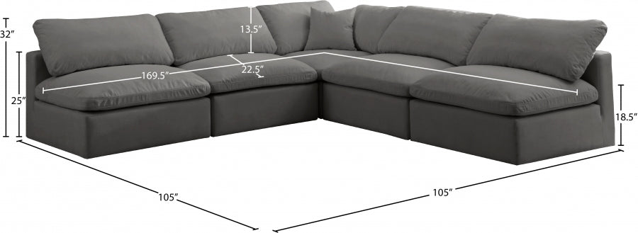 Sectionnel réversible rembourré en duvet modulaire standard en velours pelucheux confortable comme un nuage