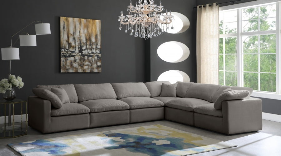 Sectionnel réversible rembourré en duvet modulaire standard en velours pelucheux confortable comme un nuage