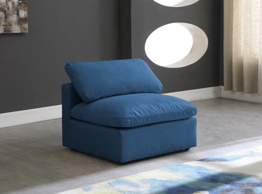 Chaise sans oreillers rembourrée en duvet modulaire standard en velours moelleux confortable comme un nuage