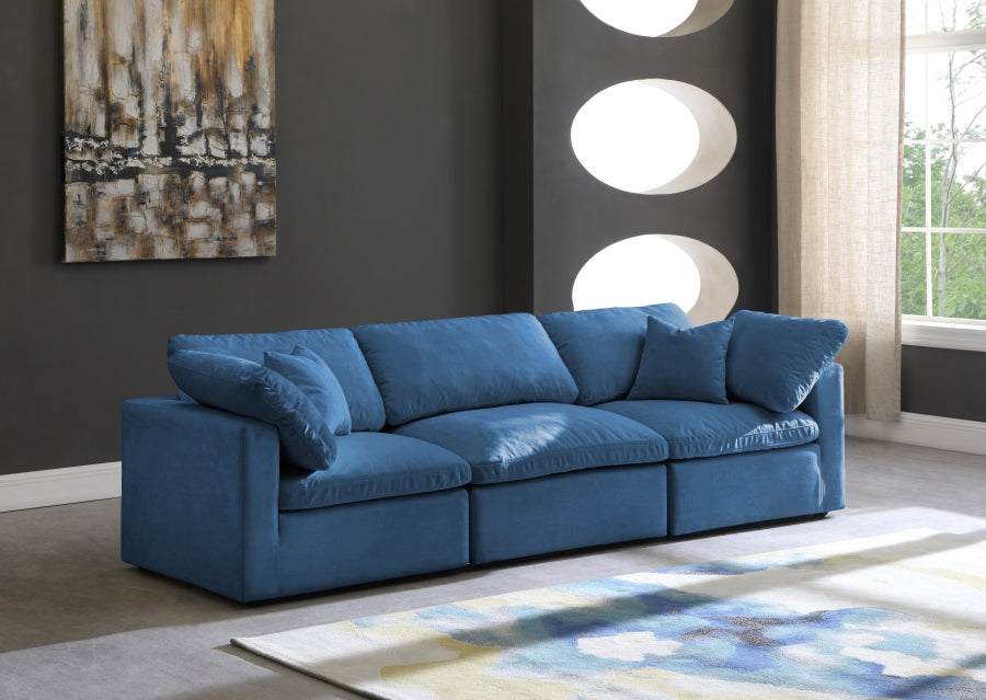 Canapé 105" rembourré en duvet modulaire standard en velours moelleux confortable comme un nuage