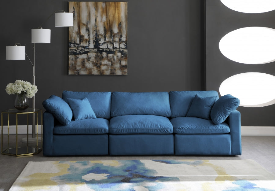Canapé 105" rembourré en duvet modulaire standard en velours moelleux confortable comme un nuage