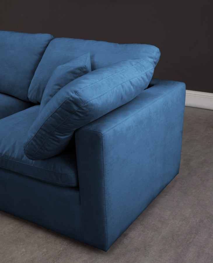 Canapé 105" rembourré en duvet modulaire standard en velours moelleux confortable comme un nuage