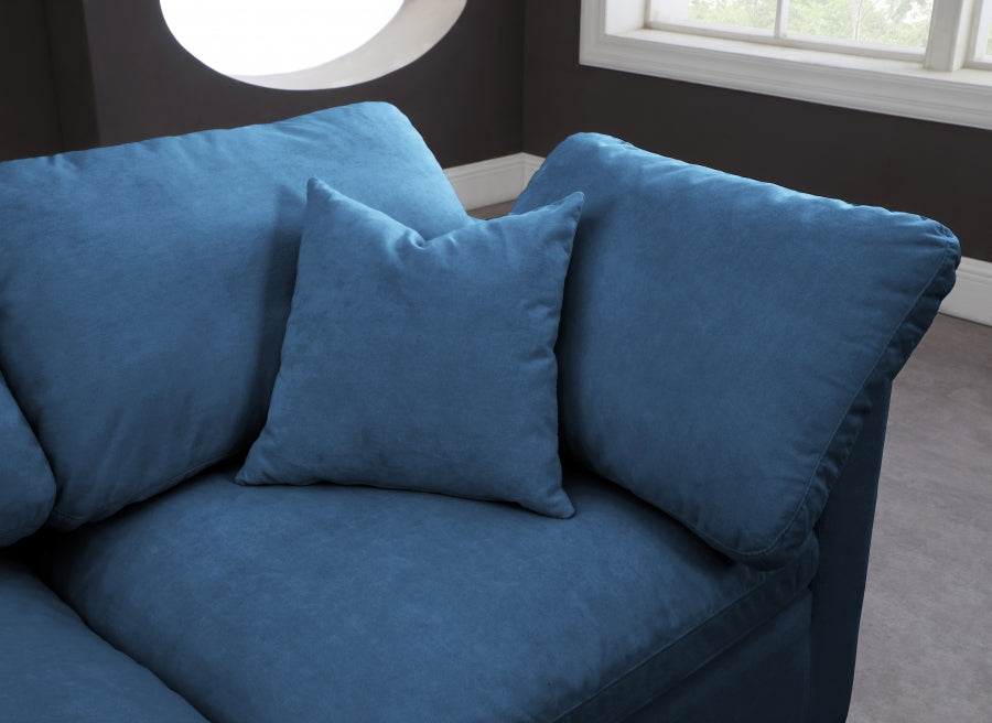 Canapé 105" rembourré en duvet modulaire standard en velours moelleux confortable comme un nuage
