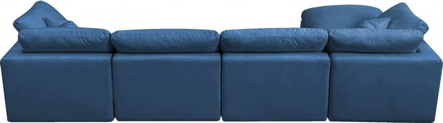 Sectionnel réversible rembourré en duvet modulaire standard en velours pelucheux confortable comme un nuage