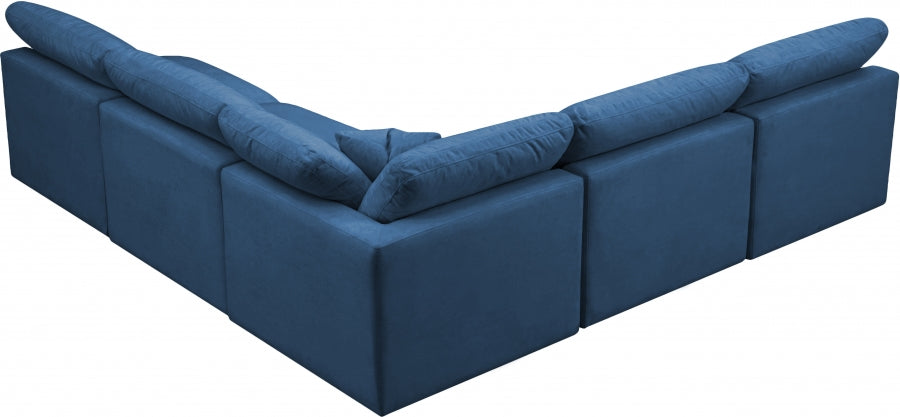 Sectionnel réversible rembourré en duvet modulaire standard en velours pelucheux confortable comme un nuage
