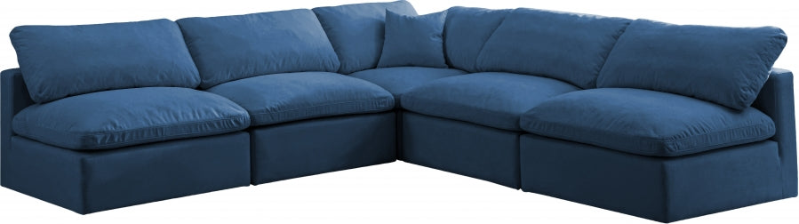 Sectionnel réversible rembourré en duvet modulaire standard en velours pelucheux confortable comme un nuage