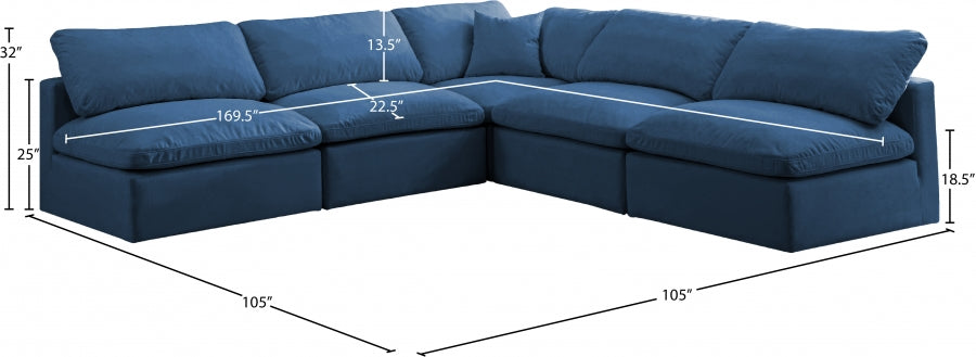 Sectionnel réversible rembourré en duvet modulaire standard en velours pelucheux confortable comme un nuage