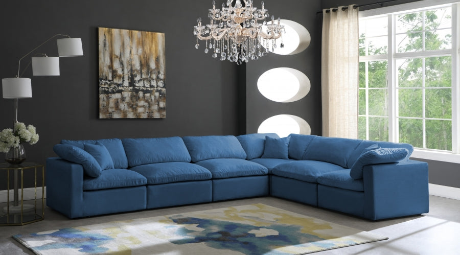 Sectionnel réversible rembourré en duvet modulaire standard en velours pelucheux confortable comme un nuage