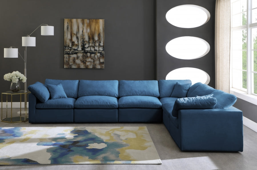Sectionnel réversible rembourré en duvet modulaire standard en velours pelucheux confortable comme un nuage