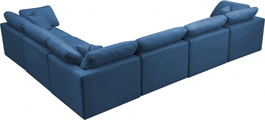 Sectionnel réversible rembourré en duvet modulaire standard en velours pelucheux confortable comme un nuage
