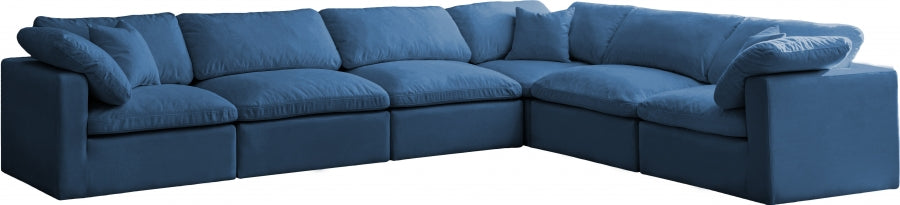 Sectionnel réversible rembourré en duvet modulaire standard en velours pelucheux confortable comme un nuage