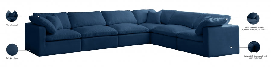 Sectionnel réversible rembourré en duvet modulaire standard en velours pelucheux confortable comme un nuage