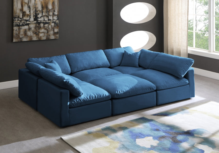 Sectionnel réversible rembourré en duvet modulaire standard en velours pelucheux confortable comme un nuage