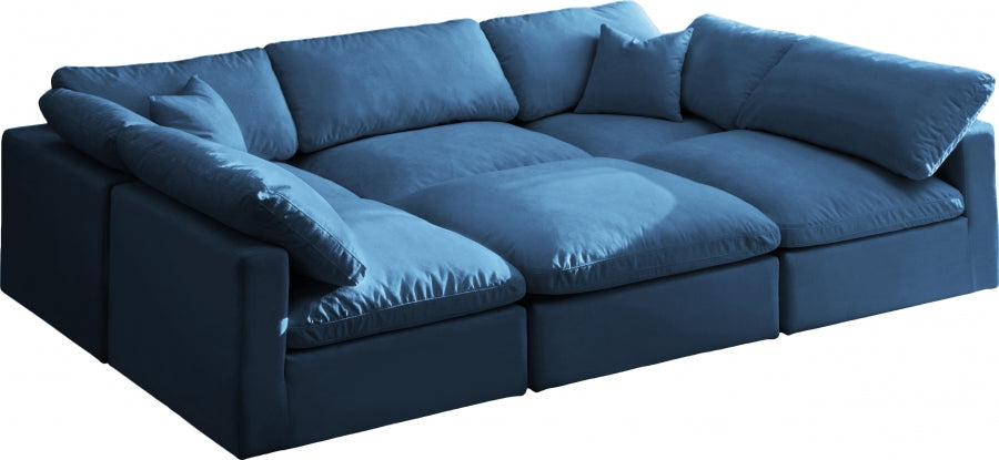 Sectionnel réversible rembourré en duvet modulaire standard en velours pelucheux confortable comme un nuage