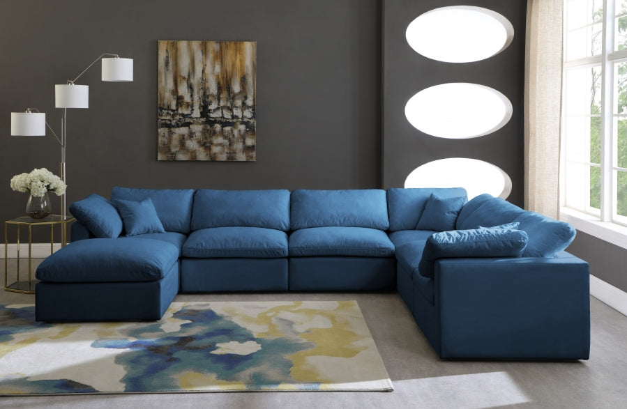 Sectionnel réversible rembourré en duvet modulaire standard en velours pelucheux confortable comme un nuage