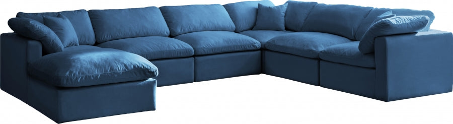 Sectionnel réversible rembourré en duvet modulaire standard en velours pelucheux confortable comme un nuage
