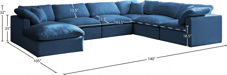 Sectionnel réversible rembourré en duvet modulaire standard en velours pelucheux confortable comme un nuage