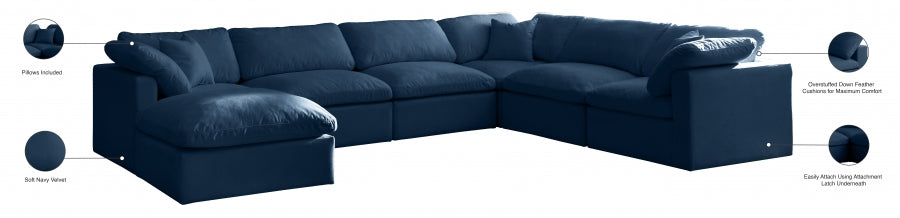Sectionnel réversible rembourré en duvet modulaire standard en velours pelucheux confortable comme un nuage