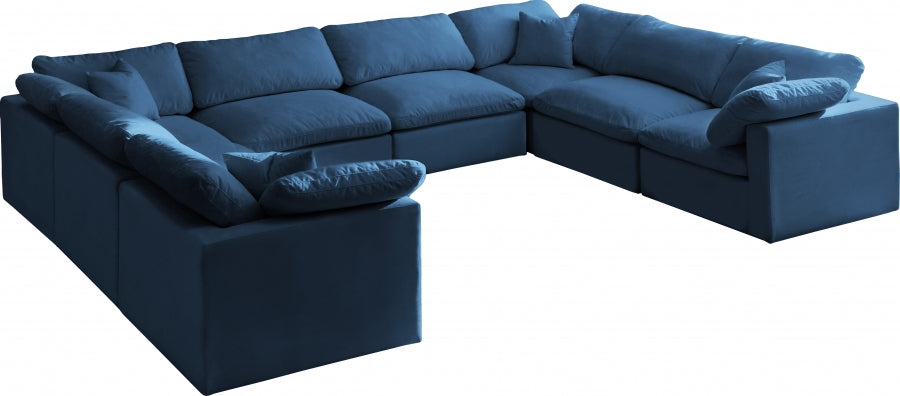 Sectionnel réversible rembourré en duvet modulaire standard en velours pelucheux confortable comme un nuage