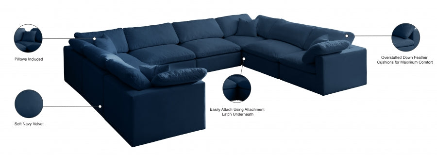Sectionnel réversible rembourré en duvet modulaire standard en velours pelucheux confortable comme un nuage