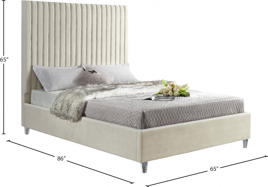 Lit en velours Candace