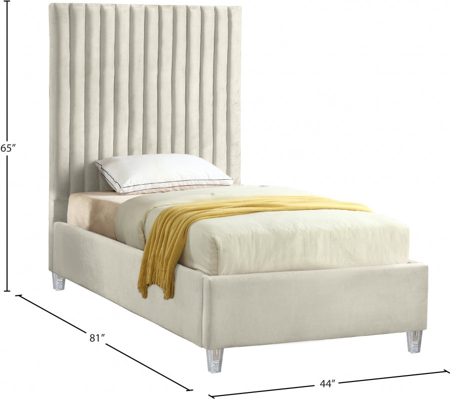 Lit en velours Candace