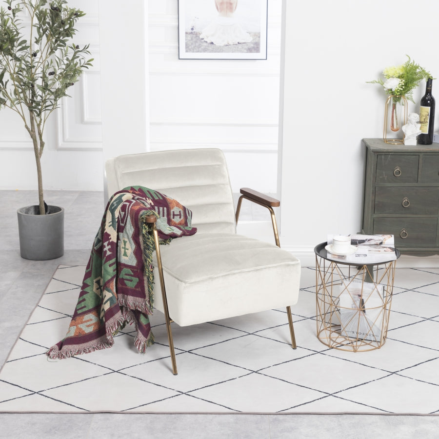 Chaise d'appoint en velours Woodford