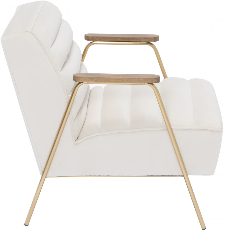 Chaise d'appoint en velours Woodford